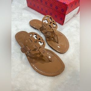 Tory Burch Miller Sandal patent - Tan - Size 7